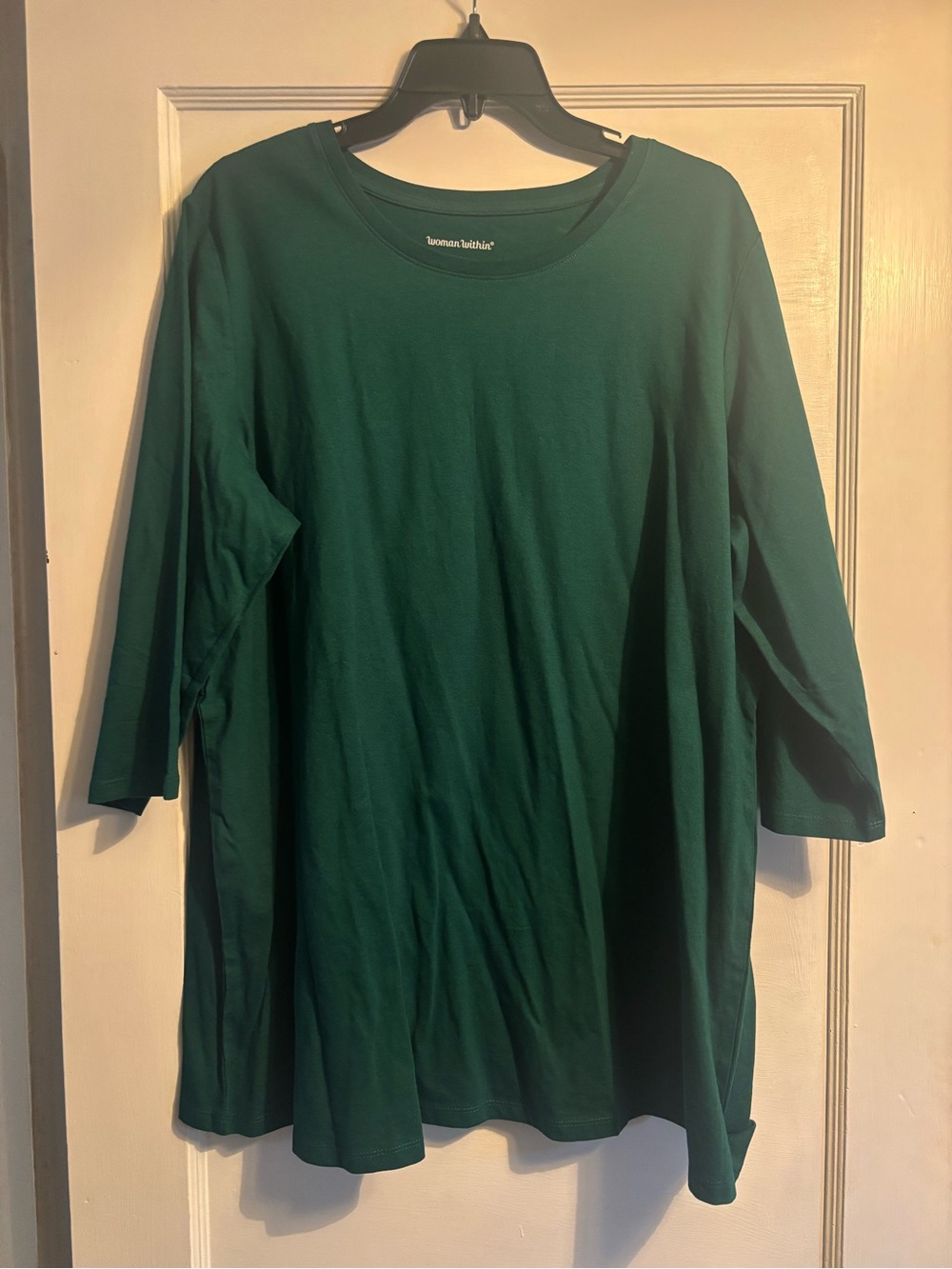 Woman Within Deep Green Casual Tunic Top